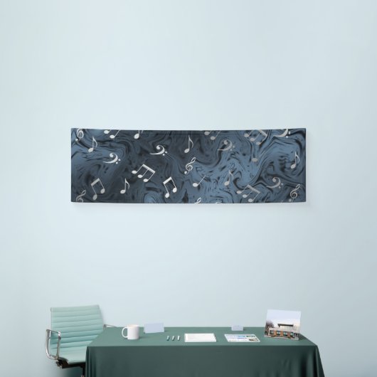 銀エレガント音符 横断幕 (トレードショー)