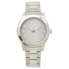 銀エレガント顔及びダイヤモンド 腕時計