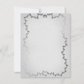 銀エレガント馬車ストーリーブックウェディングRSVP 招待状 (裏面)