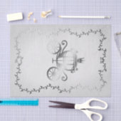 銀エレガント馬車ホワイトストーリ王室のー 薄葉紙 (クラフト)