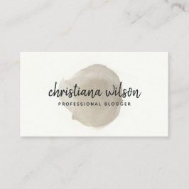 銀エレガント黒フェイク筆の筆跡 名刺