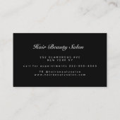 銀エレガント黒一文字メイクアーティスト 名刺 (裏面)