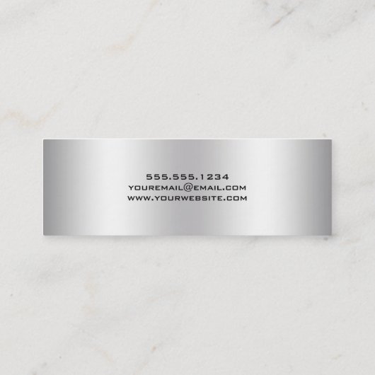 銀エレガント2目盛キャップ名刺挿入 コーリングカード (裏面)