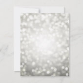 銀エレガント50モダン歳の誕生日パーティー 招待状 (裏面)