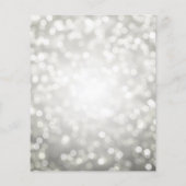 銀エレガント50モダンth Birthday Party招待状 チラシ (裏面)