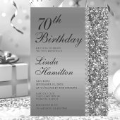 銀エレガント70誕生日 招待状