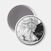 銀オンス マグネット (正面/裏面)