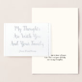 銀カスタマイズ箔悔やみや弔慰カード 箔カード (ディスプレー)