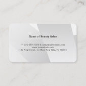 銀カッコいいエレガント幾何メイクアップアーティスト 名刺 (裏面)