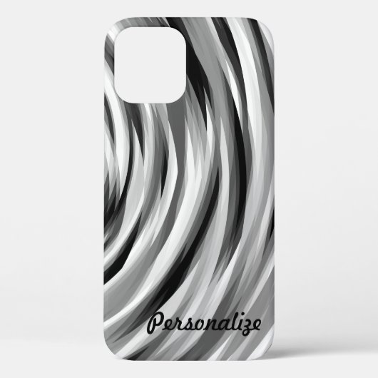 銀カッコいい黒線模様 Case-Mate iPhoneケース (裏面)