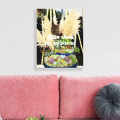 銀カラフル草の多肉植物 キャンバスプリント (インサイチュ (リビング))