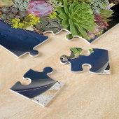 銀カラフル草の多肉植物 ジグソーパズル (側面)