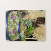 銀カラフル草の多肉植物 ジグソーパズル (横)