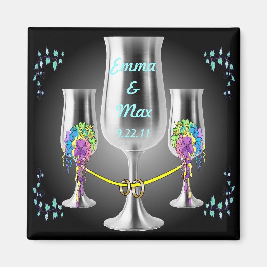 銀ガブレット一体磁石 マグネット (正面)