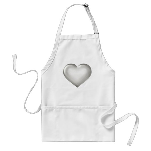 銀ガラスハート スタンダードエプロン (正面)