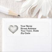 銀ガラスハート ラベル (インサイチュ)