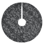 銀ガラフェイクスグリッタースパークルオンブラック ブラッシュドポリエステルツリースカート (正面)