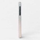 銀ガーリーグリッターグラデーションの輝きモノグラムの Case-Mate iPhoneケース (裏面/左)