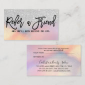 銀ガーリーグリッター虹色ホログラフィグラデーションー 紹介カード (正面/裏面)