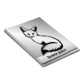 銀キツネカスタム文字 ノートブック (右側)