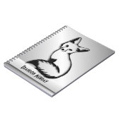 銀キツネカスタム文字 ノートブック (左側)