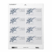 銀ギフトリボンの休日の配送先住所 ラベル (フルシート)