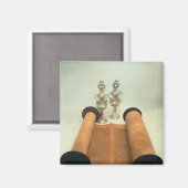 銀クラウンのフィナーズとトーラースクロール マグネット (正面/裏面)