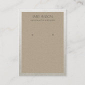 銀クラフトエレガントア縁ど素朴イヤリングディスプレイ 名刺 (正面)