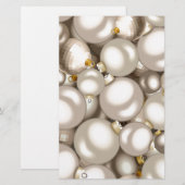 銀クリスマスオーナメント 便箋 (正面/裏面)