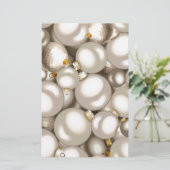 銀クリスマスオーナメント 便箋 (スタンド正面)