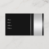 銀クロームエレガントメタルブラック 名刺 (裏面)