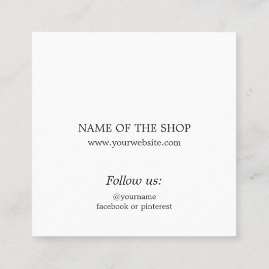 銀クールはっきりしたエレガントサンキューカードクーポン 割引カード (裏面)