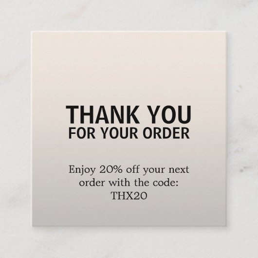 銀クールはっきりしたエレガントサンキューカードクーポン 割引カード (正面)