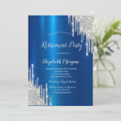 銀クールグリッタードリップブルーメタリック 招待状 (スタンド正面)