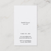 銀クールフェイク箔と黒ストライプのモダン 名刺 (裏面)