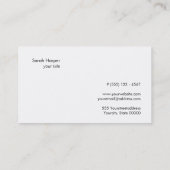 銀クールフェイク箔と黒ストライプの2 モダン 名刺 (裏面)