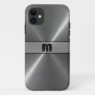 銀クール光沢ステンレス鋼メタル7 iPhone 11 ケース