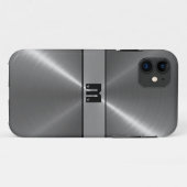銀クール光沢ステンレス鋼メタル7 Case-Mate iPhoneケース (裏面(横))