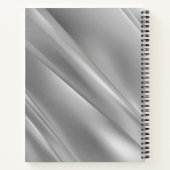 銀グラデーションの対角線 ノートブック (裏面)