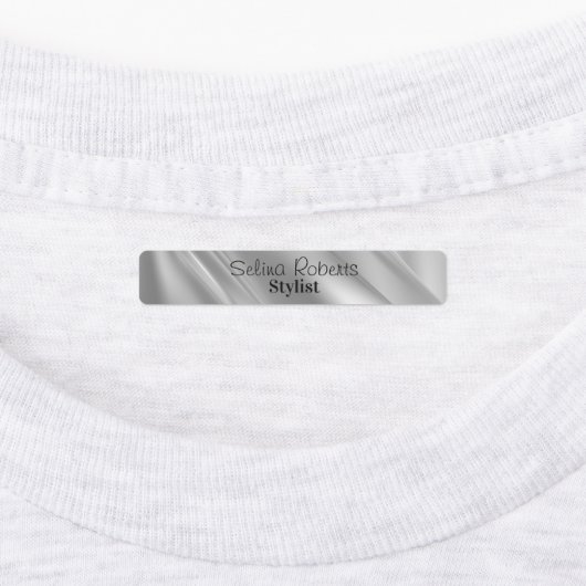 銀グラデーションの対角線 ラベル (貼付)