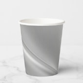 銀グラデーションの対角線 紙コップ (裏面)