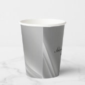 銀グラデーションの対角線 紙コップ (右)