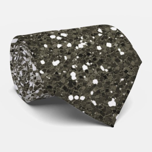 銀グラデーショングリッタースパークルエレガントネックタイ ネクタイ (ロール)