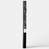 銀グラデーショングリッターゼブラストライプボーモノグラム Case-Mate iPhoneケース (裏面 / 右)