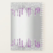 銀グリッターは紫金属モノグラム2023を乾燥させる プランナー手帳 (裏面)