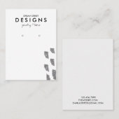 銀グリッターイヤリング表示カード 名刺 (正面/裏面)