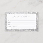 銀グリッターエレガントギフト券カード 紹介カード (裏面)