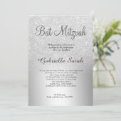 銀グリッターグラデーション金属箔バルミツワー 招待状 (スタンド正面)