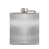 銀グリッターグラムメタリきらきら光るックパーソナライズされたル フラスク (裏面)