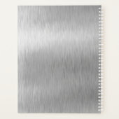 銀グリッターグラムメタリきらきら光るックパーソナライズされたル プランナー手帳 (裏面)